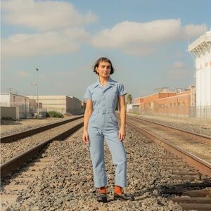 Big bud press blue jumpsuit shortsleeve